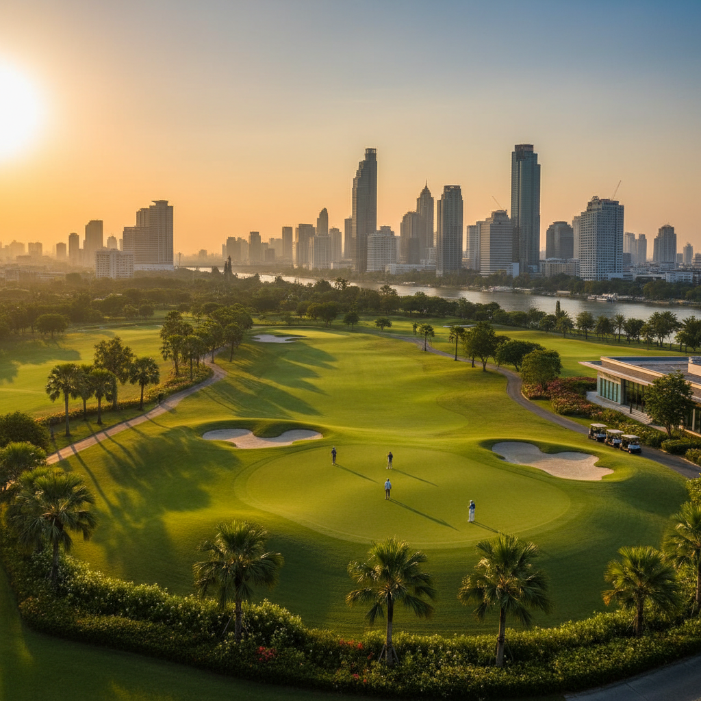 아름다운 방콕 골프 코스의 파노라마 전경, 2025 방콕 골프 패키지 비교를 위한 대표 이미지